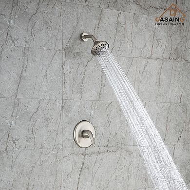 Casainc 1-handle Single Function Round Shower Faucet W/valve
