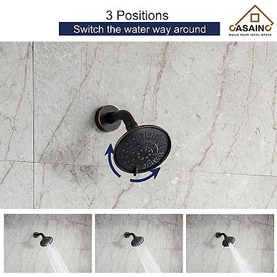 Casainc 1-handle Single Function Round Shower Faucet W/valve