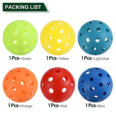 40 Holes Outdoor Pickleball Balls Usa Pickleball Pickleball Ball For Amateurs, 6pcs