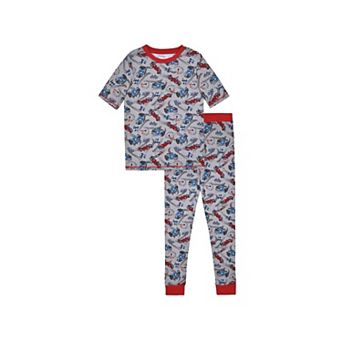 Sleep On It Boys 2 pc Super Soft Jersey Snug-Fit Pajama Top and Pajama Shorts Set - Toddler