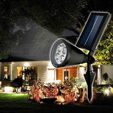 Led Rechargeable Waterproof Solar Powered Spotlight For Garden Pool Yard