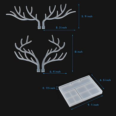 Antlers Tree Branch Tray Jewelry Displayed Organizer Mold