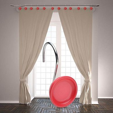 12pcs Decorative Round Shower Curtain Hooks For Bathroom