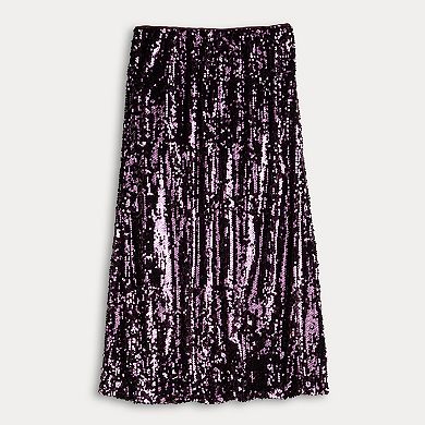 Women's LC Lauren Conrad Sequin Midi Slip Skirt