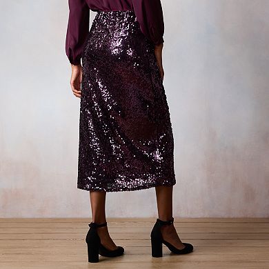 Women's LC Lauren Conrad Sequin Midi Slip Skirt