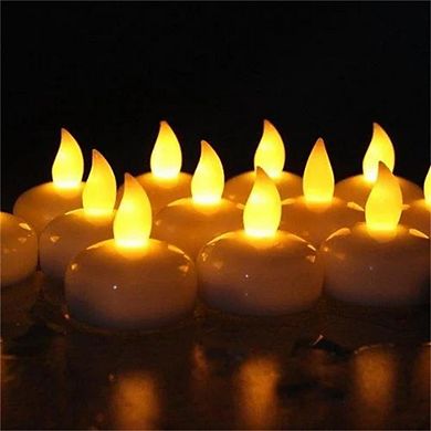 12pcs Battery Operated Led Flickering Flameless Tealight Candles For Wedding Party