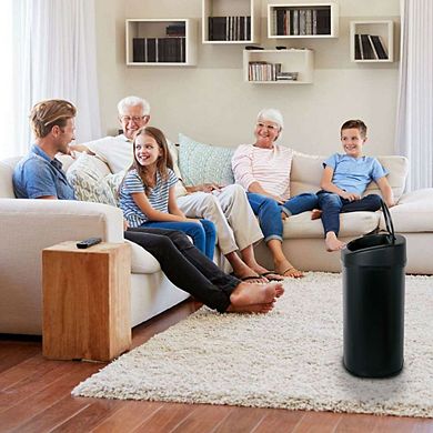 Black 13-gallon Kitchen Trash Can With Touch Free Motion Sensor Lid