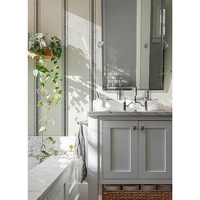 Brewster Home Fashions Linette Fabric Stripe Wallpaper