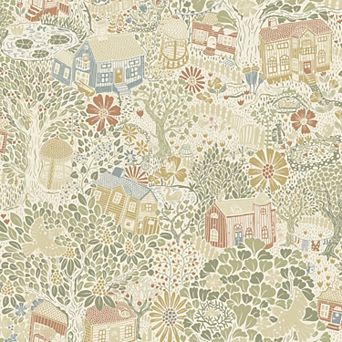 Brewster Home Fashions Bygga Bo Woodland Village Wallpaper