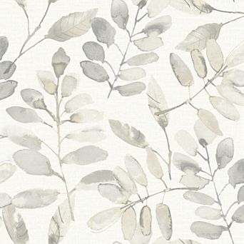 Brewster Home Fashions Pinnate Blush Leaves Wallpaper