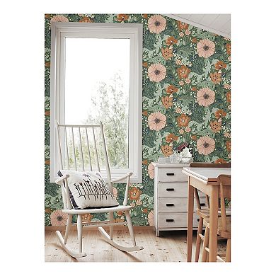 Brewster Home Fashions Victoria Floral Nouveau Wallpaper