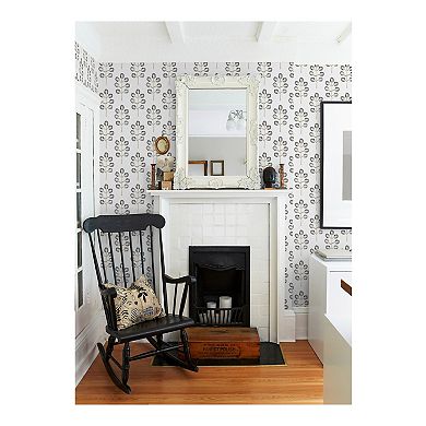 Brewster Home Fashions Plum Tree Black Botanical Wallpaper