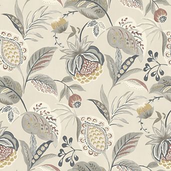 Brewster Home Fashions Bohemian Grey Jacobean Wallpaper