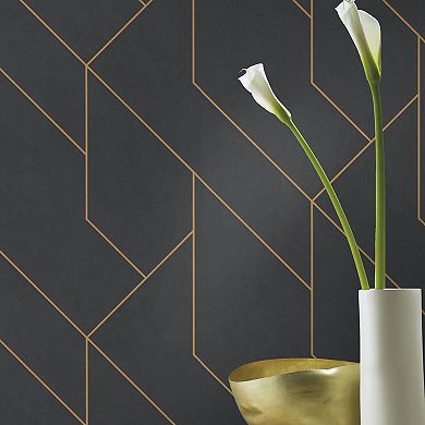 Brewster Home Fashions Pollock Gilded Geometric Wallpaper