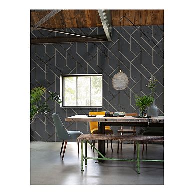 Brewster Home Fashions Pollock Gilded Geometric Wallpaper