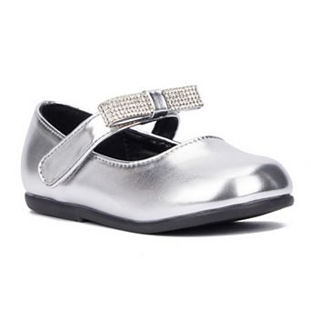 Olivia Miller Crystal Clear Toddler Girls' Rhinestone Bow Flats