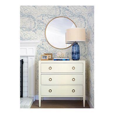 Brewster Home Fashions Charts Navy Nautical Chart Wallpaper