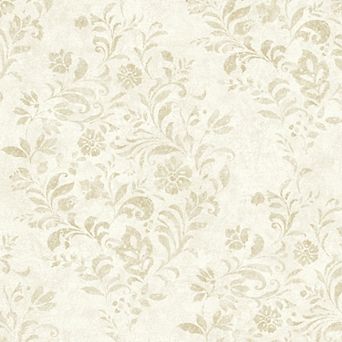 Brewster Home Fashions Isidore Wheat Scroll Wallpaper