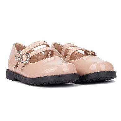 Olivia Miller Lovely Nite Toddler Girls' Rhinestone Heart Flats