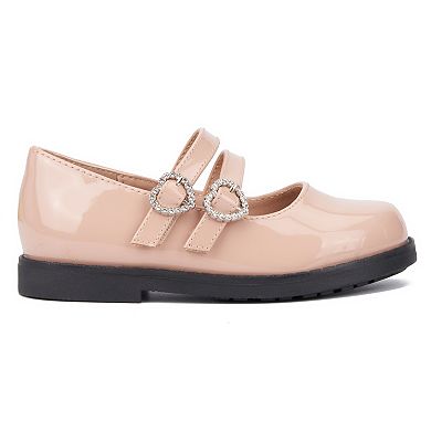Olivia Miller Lovely Nite Toddler Girls' Rhinestone Heart Flats