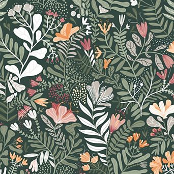 Brewster Home Fashions Brittsommar Woodland Floral Wallpaper