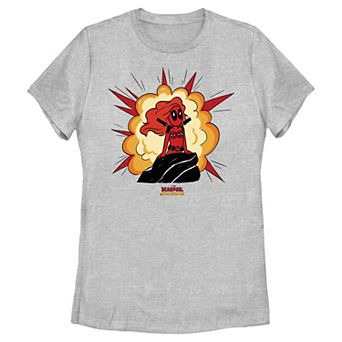 Juniors' Marvel Deadpool and Wolverine Little Mermaid Parody Graphic Tee