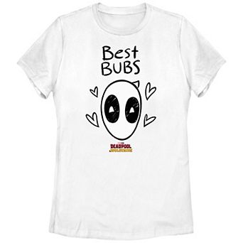 Juniors' Marvel Deadpool and Wolverine Best Bubs Doodle Graphic Tee
