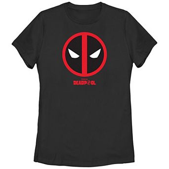 Juniors' Marvel Deadpool and Wolverine Emblem Graphic Tee