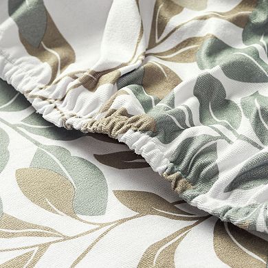 No. 918 Hillsboro Botanical Print Stretch Fit Elastic Dining Chair Cover Pair