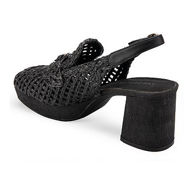 Aerosoles Santiago Women's Raffia Heeled Loafers