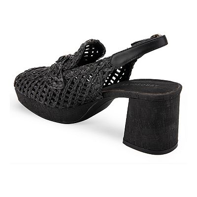 Aerosoles Santiago Women's Raffia Heeled Loafers