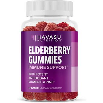 Elderberry Gummies for Adults, Immune Support, 60 ct