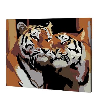 Artwille Paint By Number Kit Tigers In Love