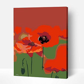 Artwille Paint By Number Kit Poppy Flower