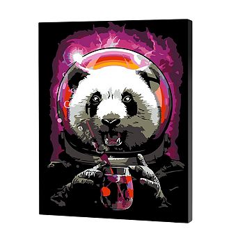 Artwille Paint By Number Kit Panda Astronaut