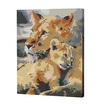 Artwille Paint By Number Kit Lions