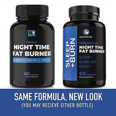 Night Time Fat Burner - Hunger Suppressant, Carb Blocker & Weight Loss Support Supplements 60 count