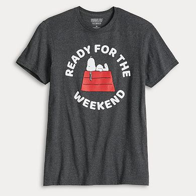 Men's Peanuts Snoopy "Ready For The Weekend" Graphic Tee