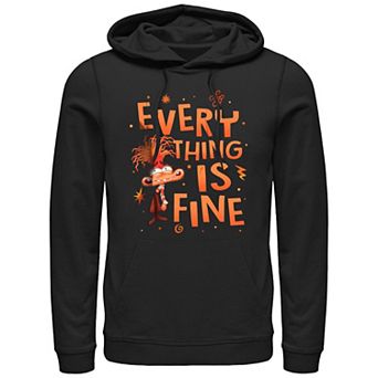 Men's Inside Out 2 Anxiety Everything is Fine Graphic Hoodie