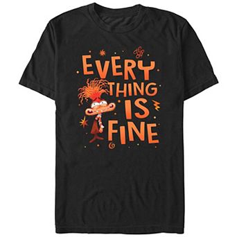 Disney's Inside Out 2 Anxiety Everything is Fine Men's Graphic Tee