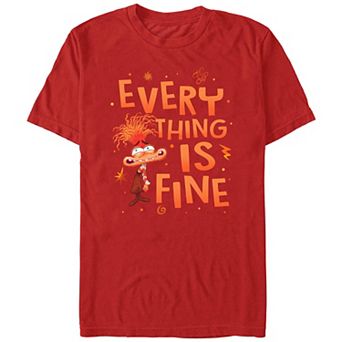 Disney's Inside Out 2 Anxiety Everything is Fine Men's Graphic Tee
