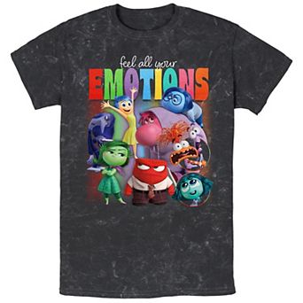 Men's Inside Out 2 Feel All Your Emotions Group Shot Mineral Wash Graphic Tee