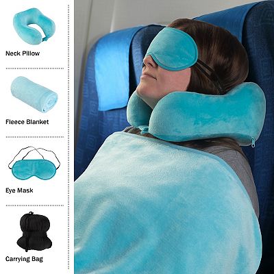 Home Complete 3 Piece Travel Neck Pillow Set