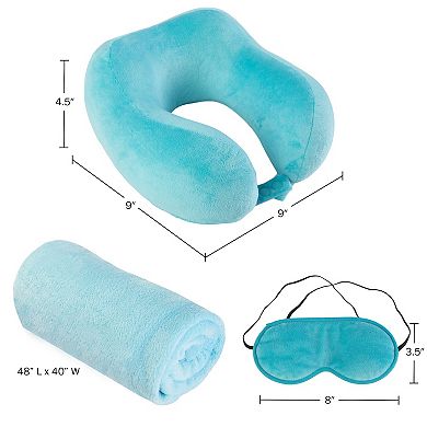 Home Complete 3-Piece Travel Neck Pillow Set