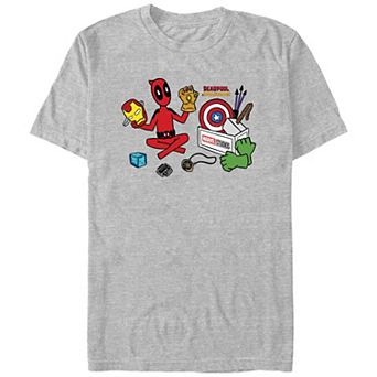 Men's Deadpool And Wolverine Avengers Things Graphic Tee