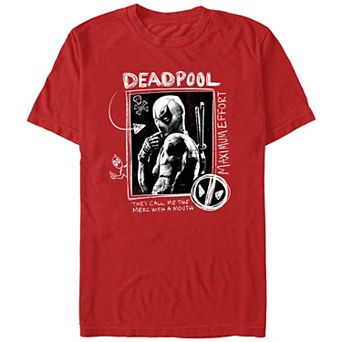 Men's Deadpool And Wolverine Maximum Effort Doodle Box Graphic Tee
