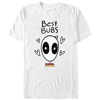 Men's Deadpool And Wolverine Best Bubs Doodle Graphic Tee