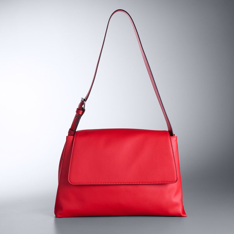 Simply Vera Vera Wang Amalia Flap Shoulder Bag, Barbados Red
