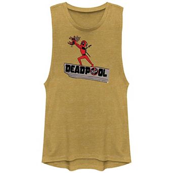 Juniors' Marvel Deadpool And Wolverine Hail Dog Graphic Muscle Tank Top