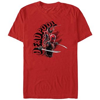 Men's Deadpool And Wolverine Action Poses Graphic Tee